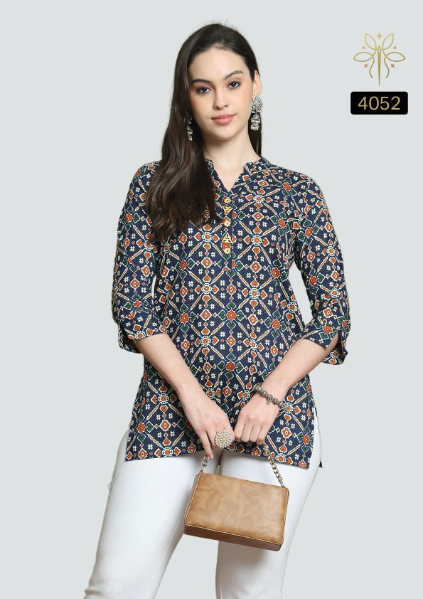 Akshara By Rajnandini Pure Cotton Printed Ladies Top Wholesale Market In Surat